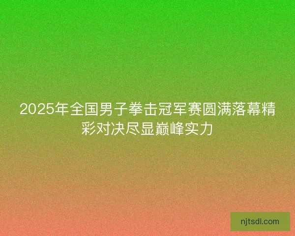 2025年全国男子拳击冠军赛圆满落幕精彩对决尽显巅峰实力